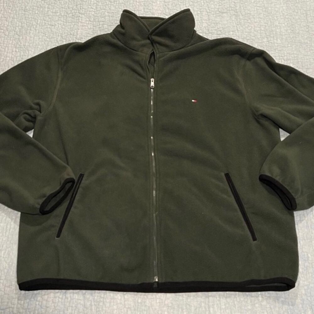 Tommy Hilfiger Men's Green Fleece Jacket